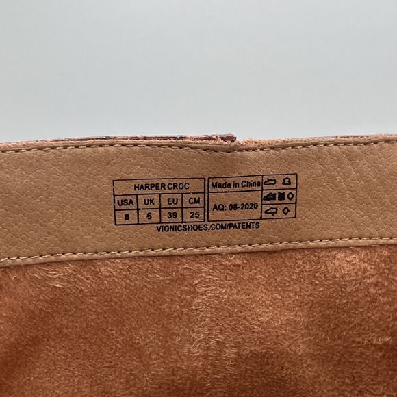 Vionic Women's Vienna Harper Croc Zipper Ankle Heeled Boot- Brown Sz 8 - Picture 8 of 12